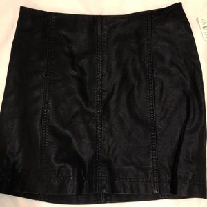Free People Vegan Leather Skirt